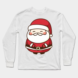 Cute Santa Sticker Long Sleeve T-Shirt